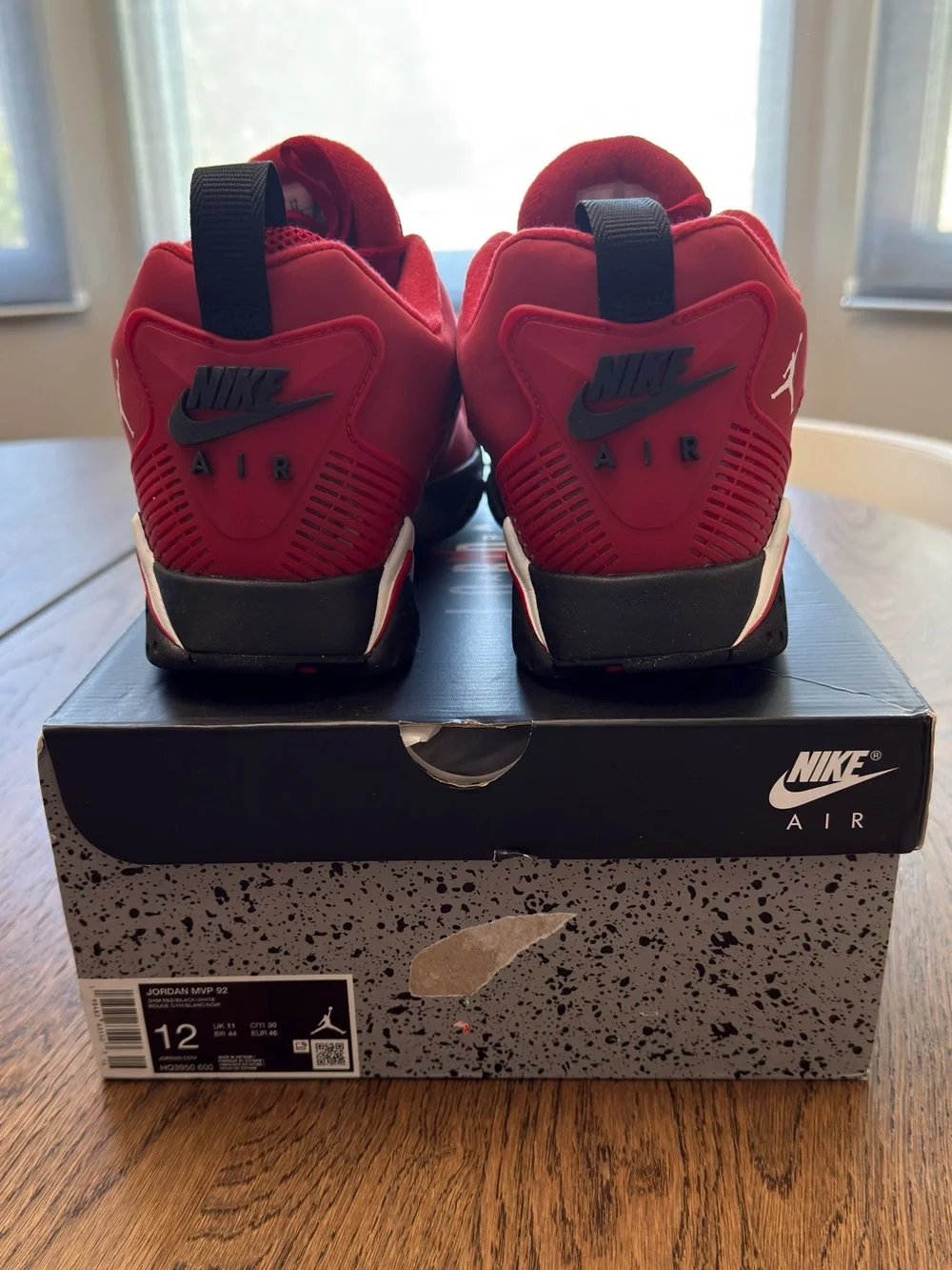 Air Jordan MVP 92 Gym Red-White-Black  HQ3950 600 Mens 12